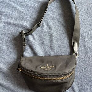 Kate Spade Black Pouch with Gold Logo